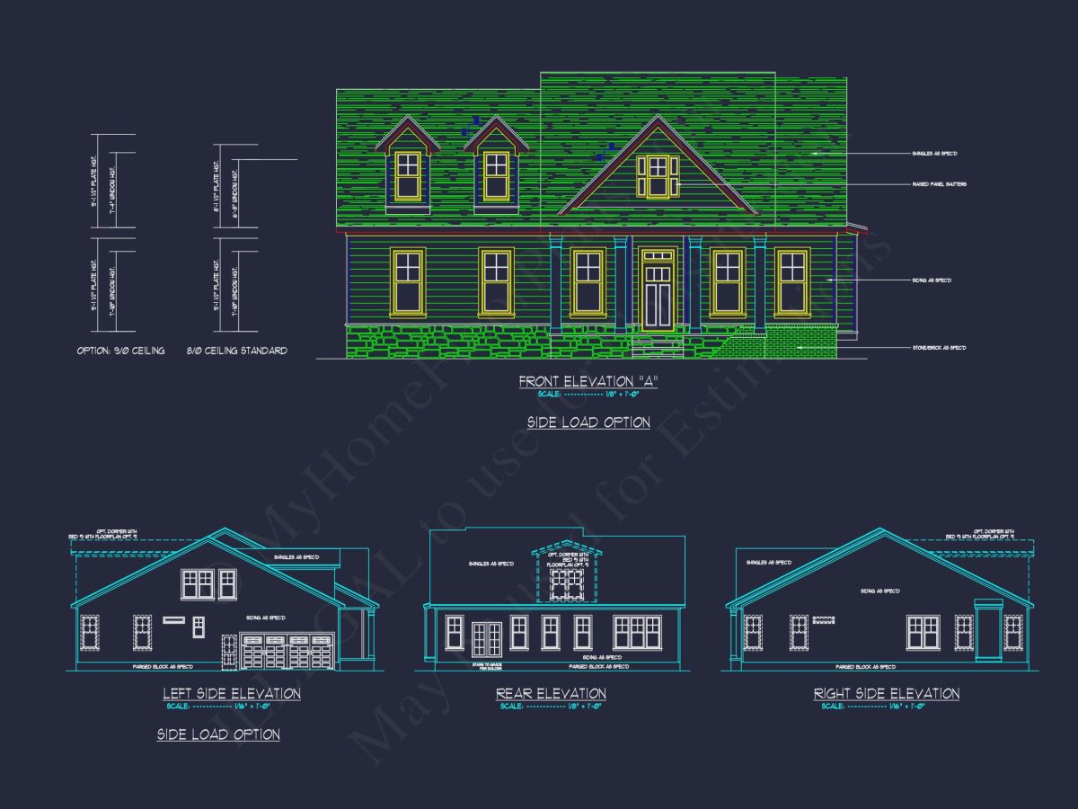 Stunning Craftsman house Plan with Open Floor Design and CAD Blueprint