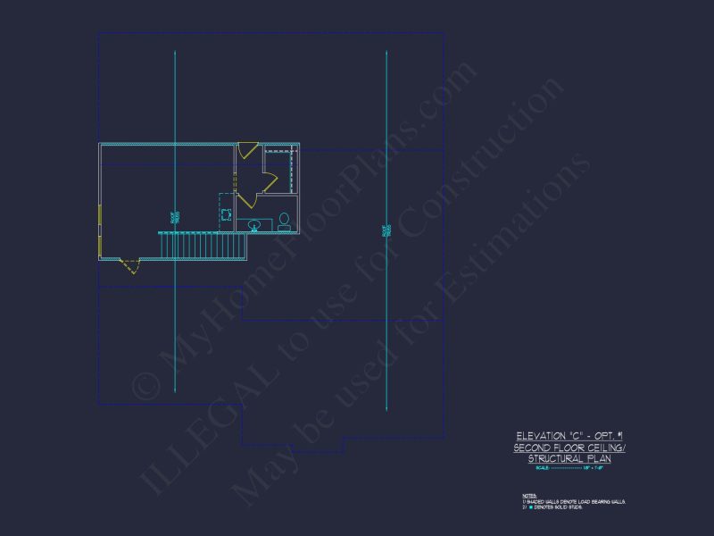 "Craftsman style house with open floor concept and accompanying CAD blueprint"