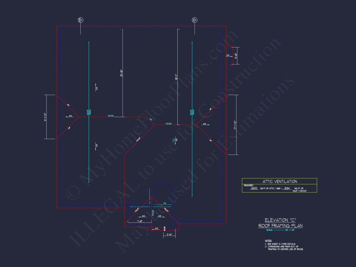 "Stunning craftsman house plan featuring an open floor design with detailed CAD blueprint"