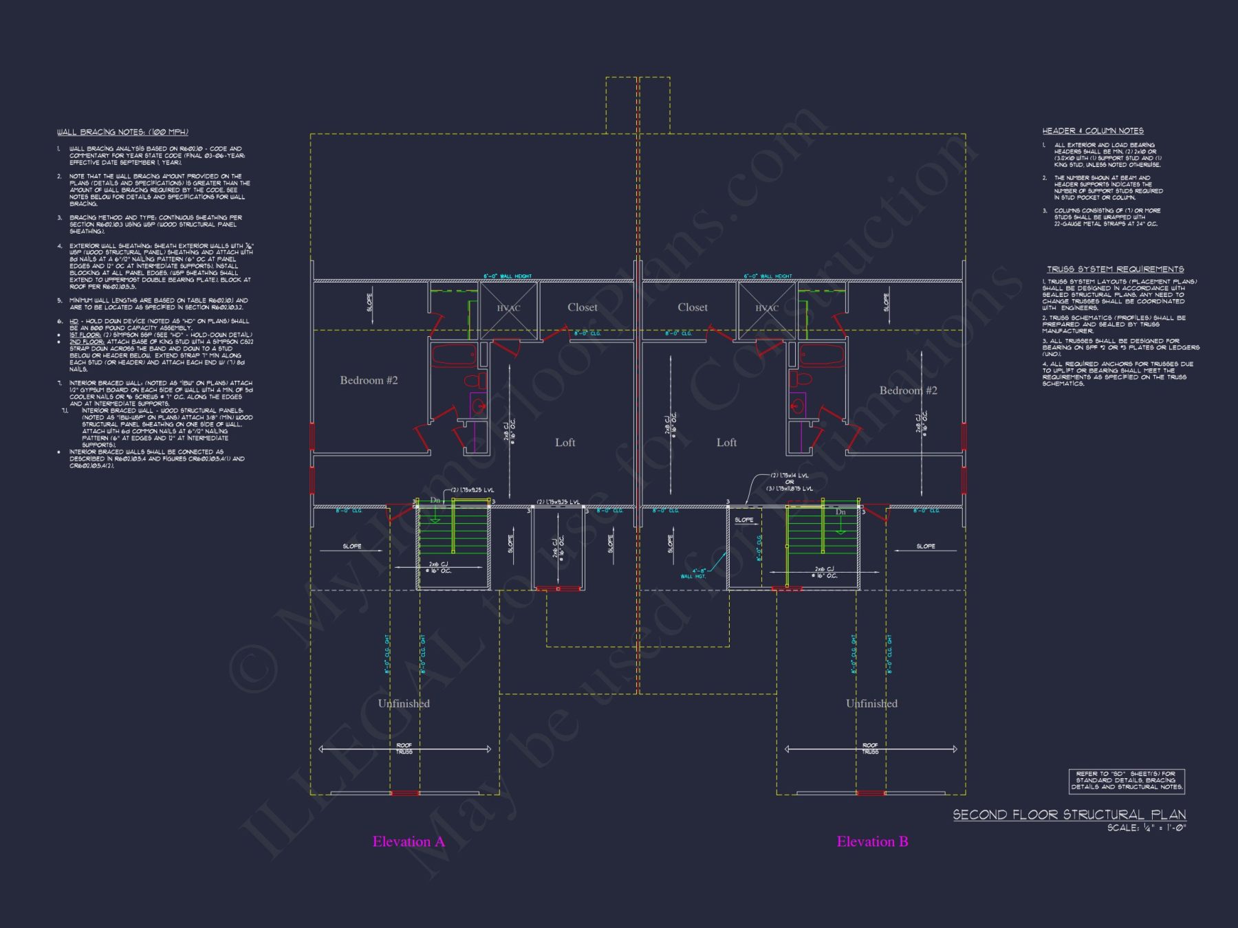 Stunning Duplex house Plan with CAD Designs and Blueprints