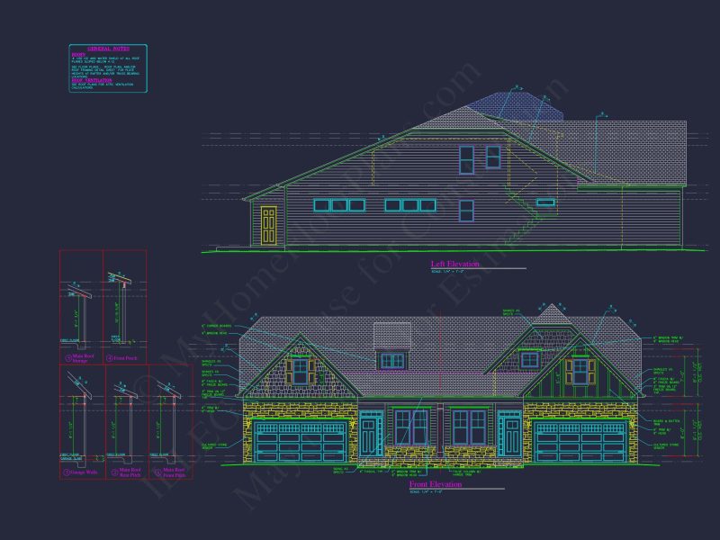 Stunning Duplex house Plan with CAD Designs and Blueprints