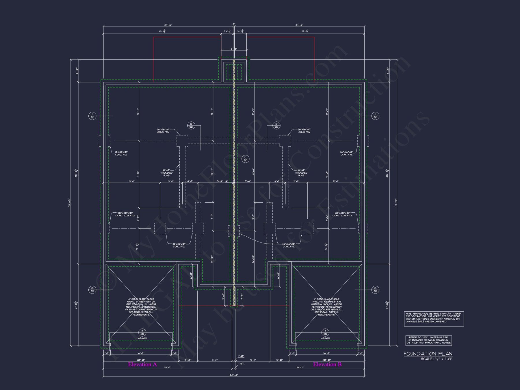 Stunning Duplex house Plan with CAD Designs and Blueprints