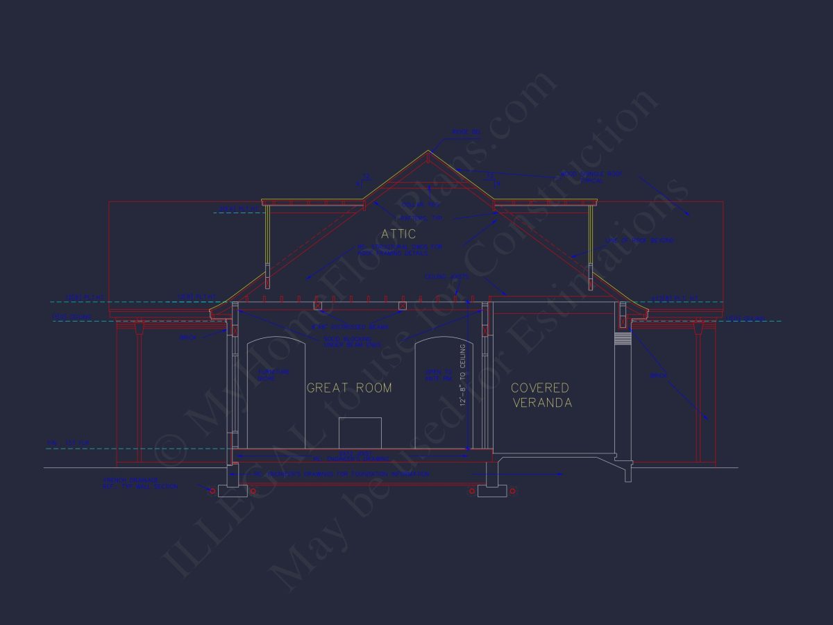 Stunning French Country house Plan with 1.5 Stories & CAD Designs