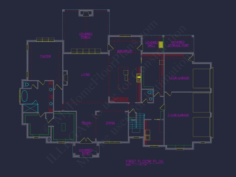 Stunning French Country house Plan with CAD Designs & Blueprint
