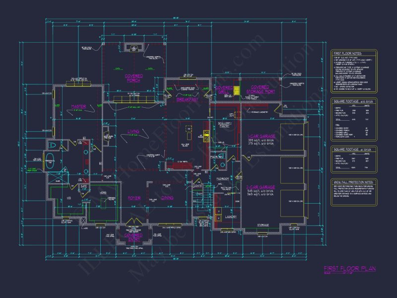 Stunning French Country house Plan with CAD Designs & Blueprint