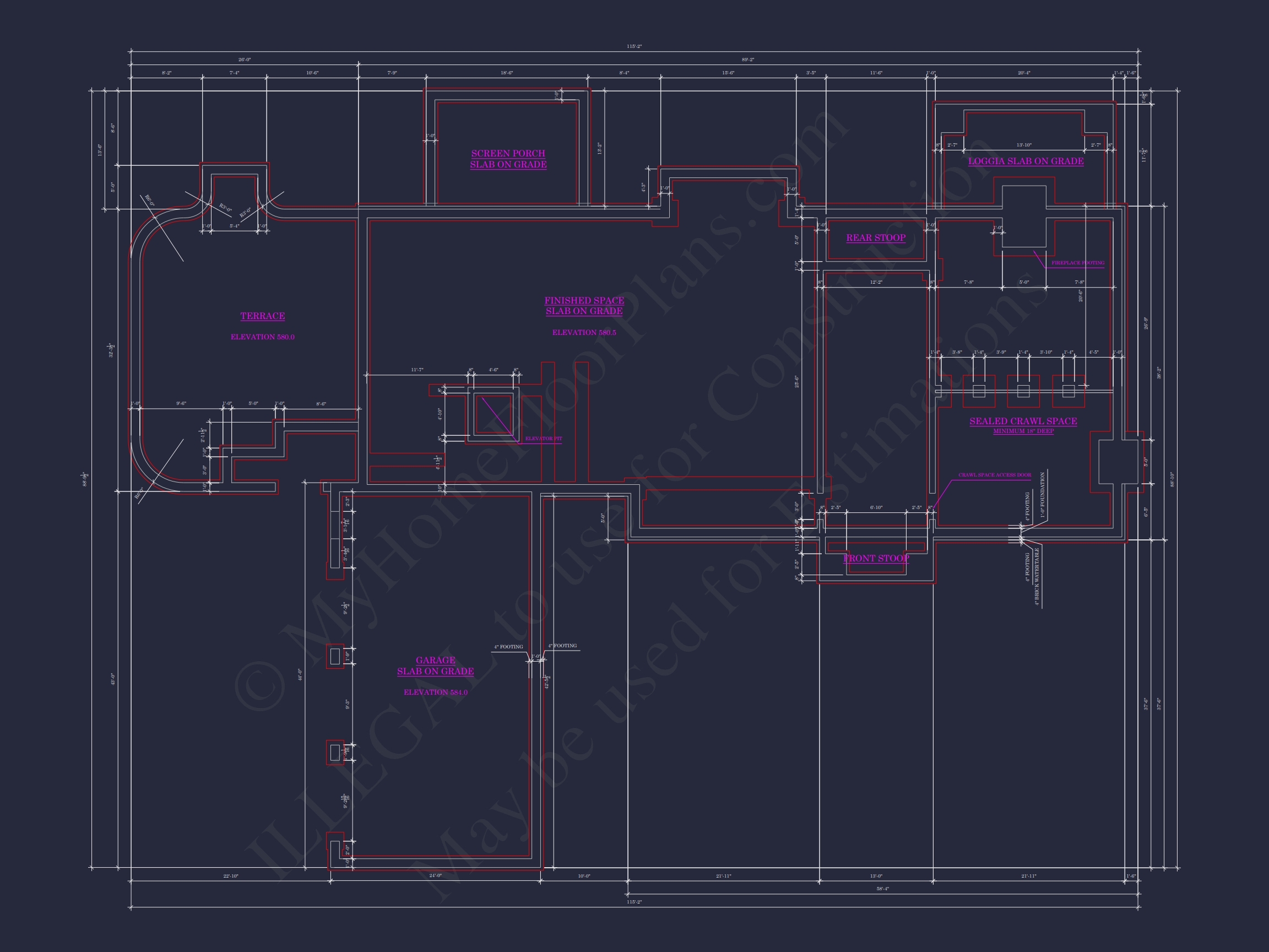 Stunning Georgian Home Plan with 4 Beds,7 Baths,and 3 Stories