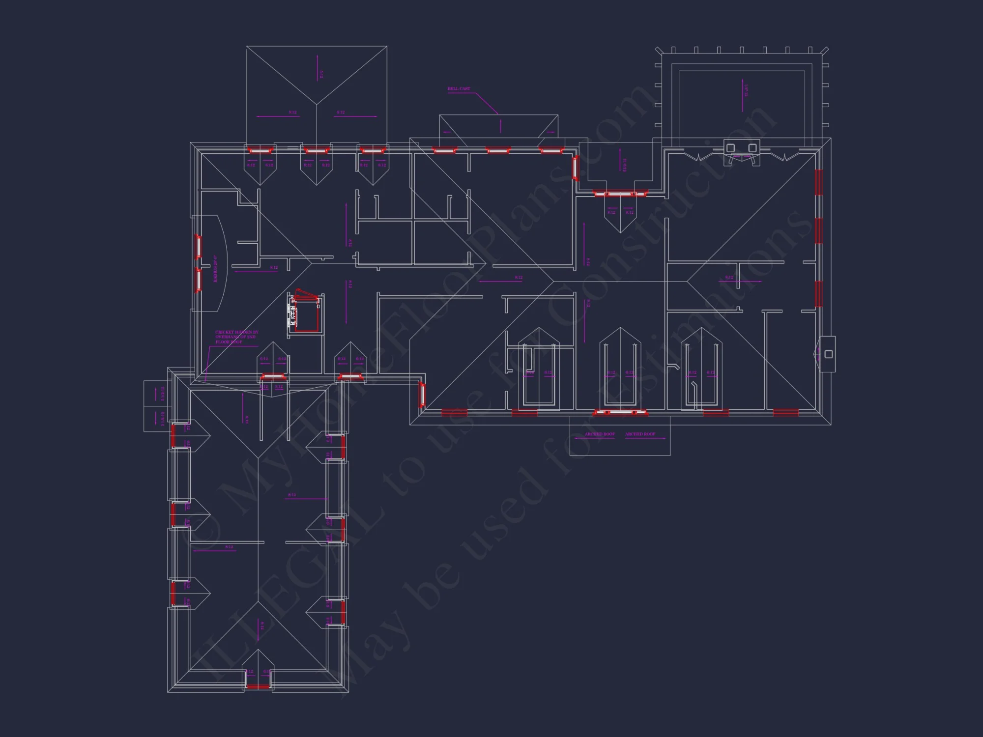 Stunning Georgian house Plan with 4 Beds, 7 Baths, and 3 Stories