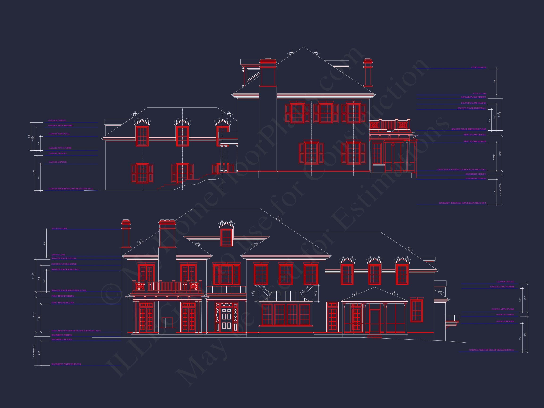 Stunning Georgian Home Plan with 4 Beds,7 Baths,and 3 Stories