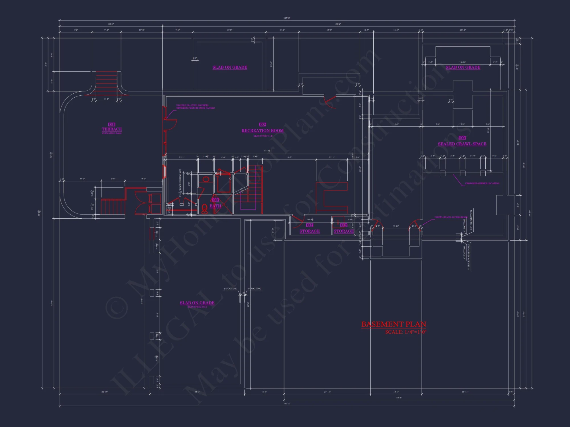 Stunning Georgian house Plan with 4 Beds, 7 Baths, and 3 Stories