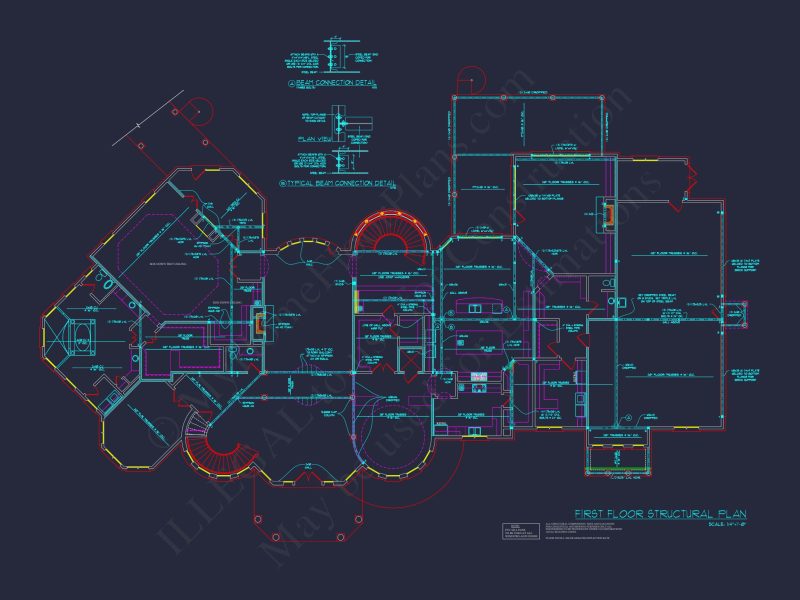 Stunning house Blueprint: CAD Architecture & Floor Plan Design