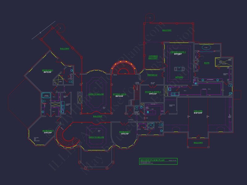 Stunning house Blueprint: CAD Architecture & Floor Plan Design