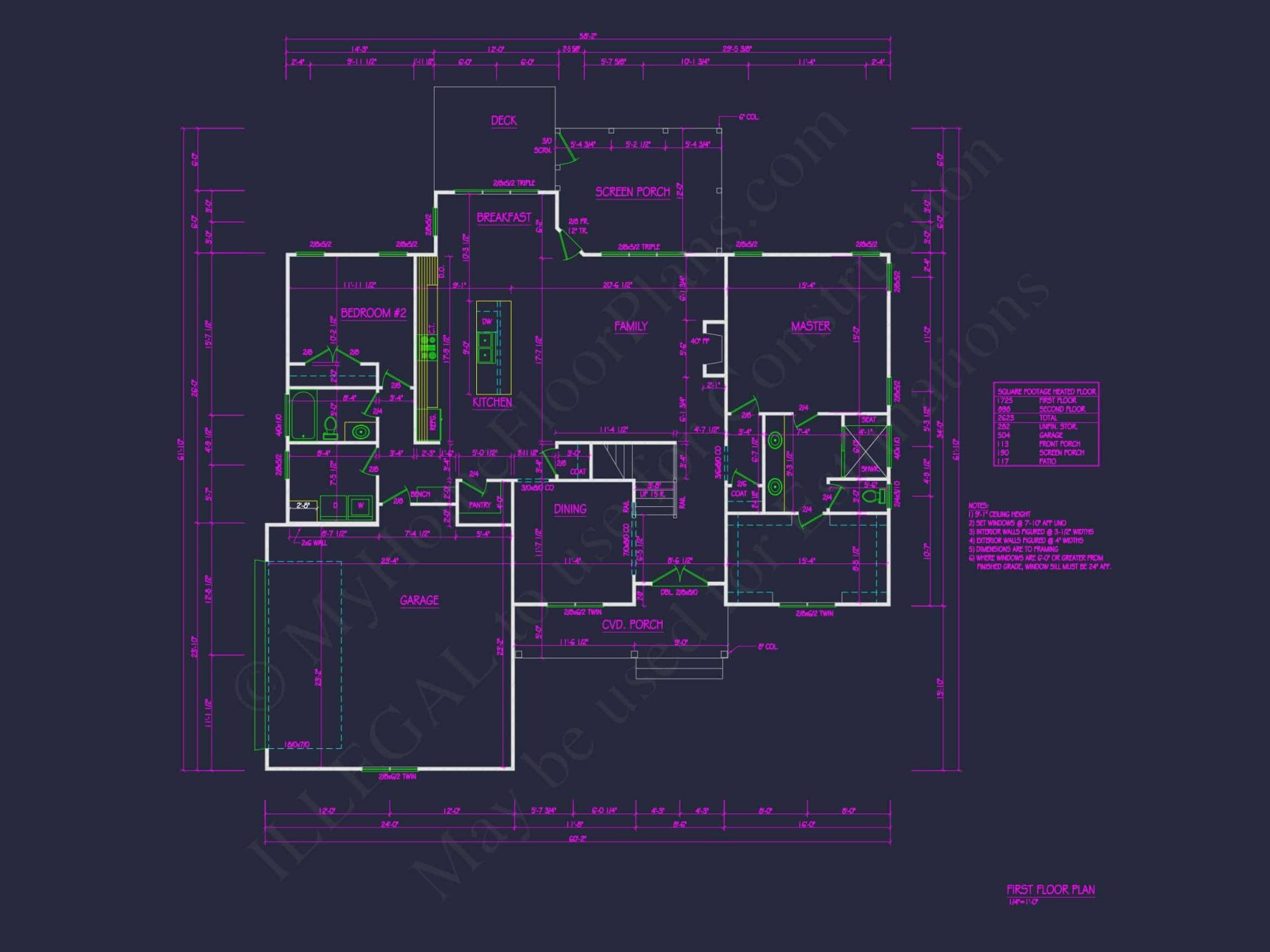 Stunning house CAD Floor Plan with 4 Bedrooms and 2 Garage Bays