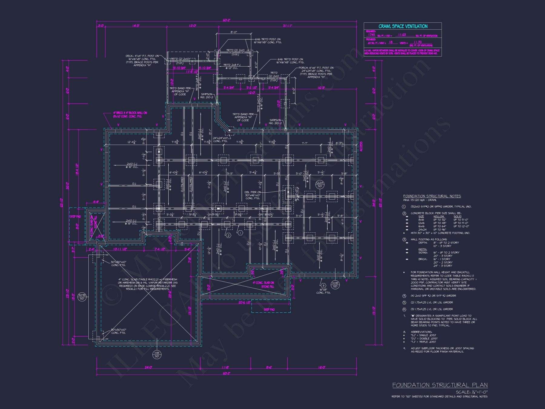 Stunning house CAD Floor Plan with 4 Bedrooms and 2 Garage Bays