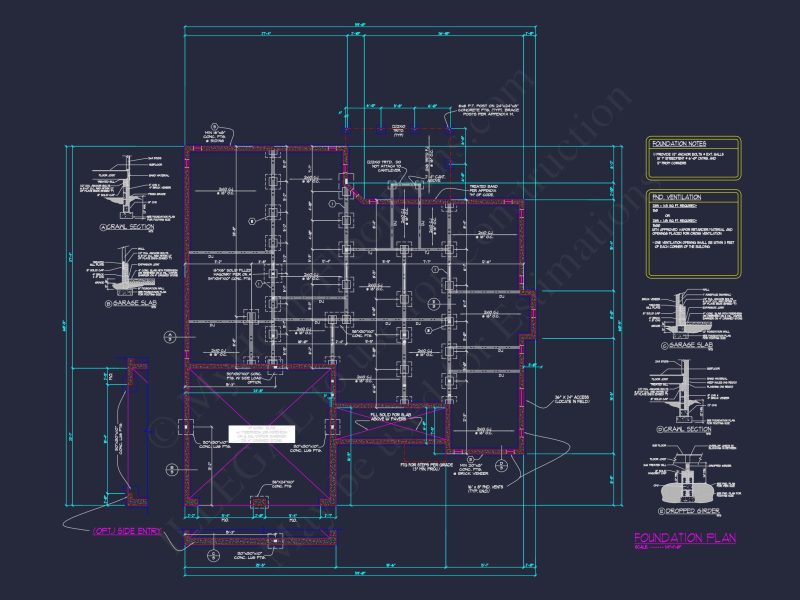 Stunning house Floor Plan: 4-Bedroom CAD Architectural Designs