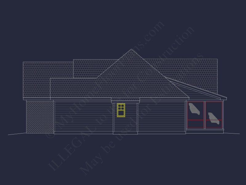 Stunning house Floor Plan: 4-Bedroom CAD Architectural Designs