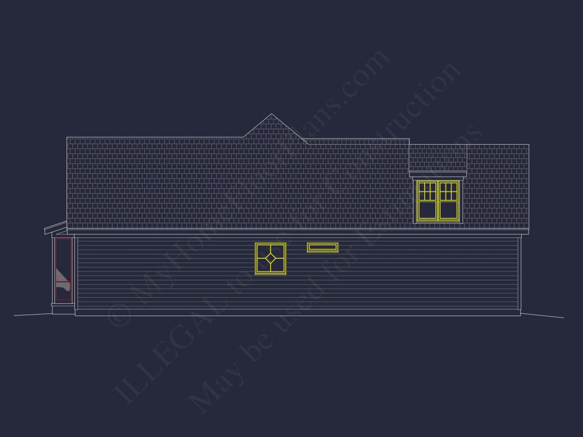 Stunning house Floor Plan: 4-Bedroom CAD Architectural Designs