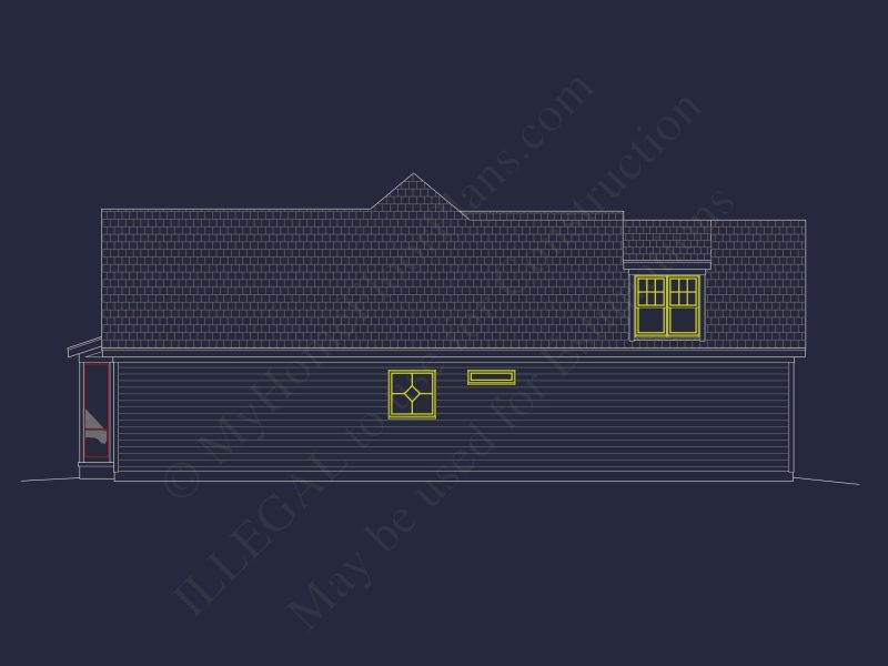 Stunning house Floor Plan: 4-Bedroom CAD Architectural Designs