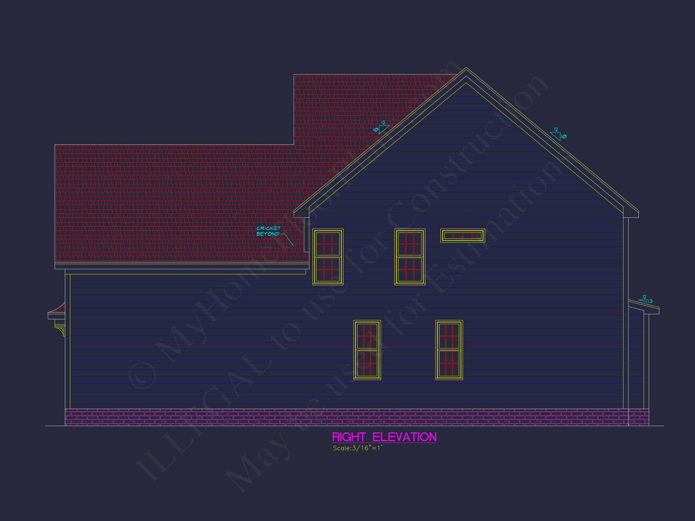 Stunning house Floor Plan Blueprint: CAD Architectural Design