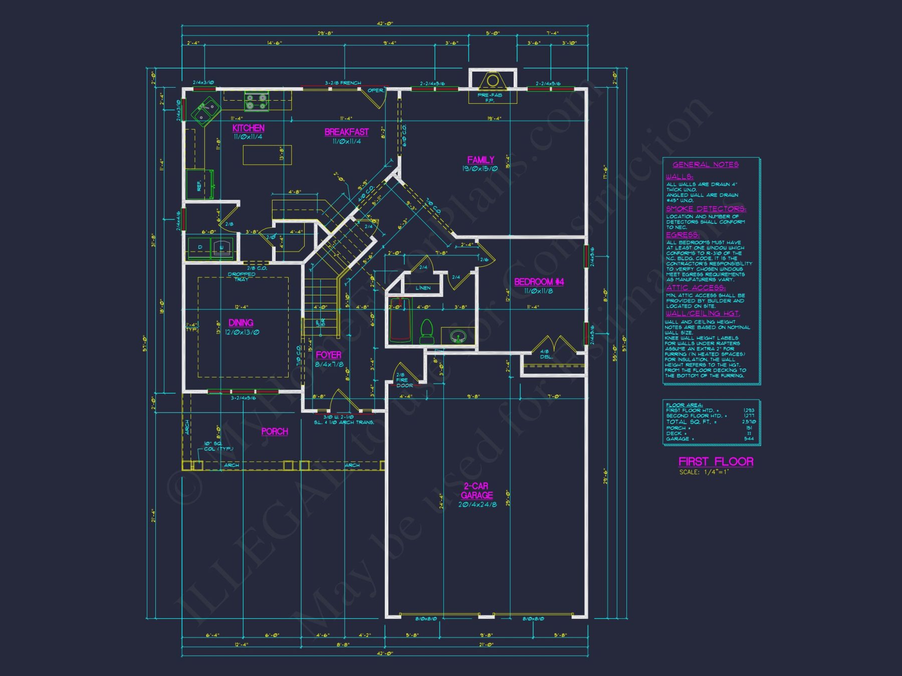 Stunning house Floor Plan Blueprint: CAD Architectural Design