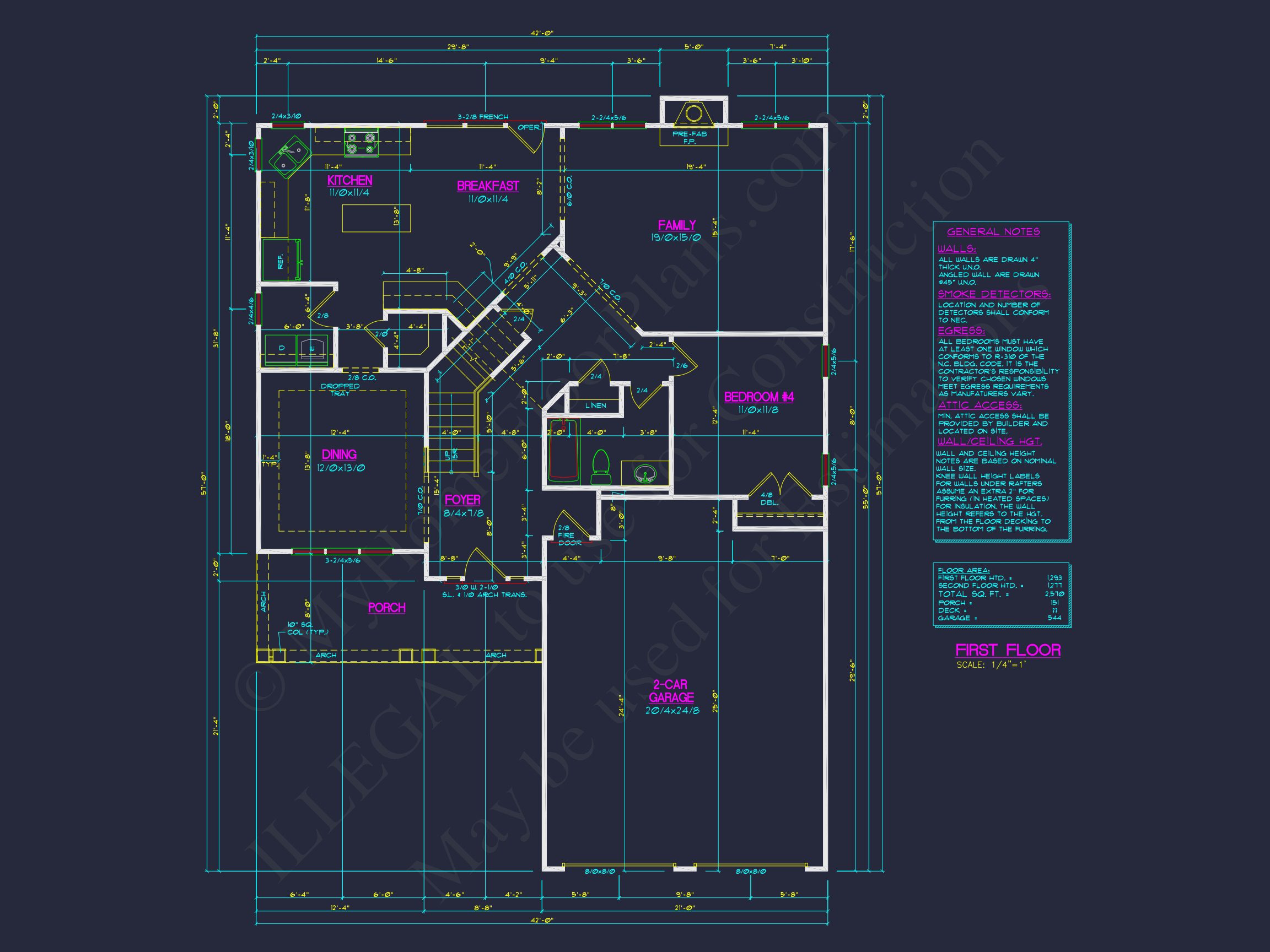Stunning house Floor Plan Blueprint: CAD Architectural Design