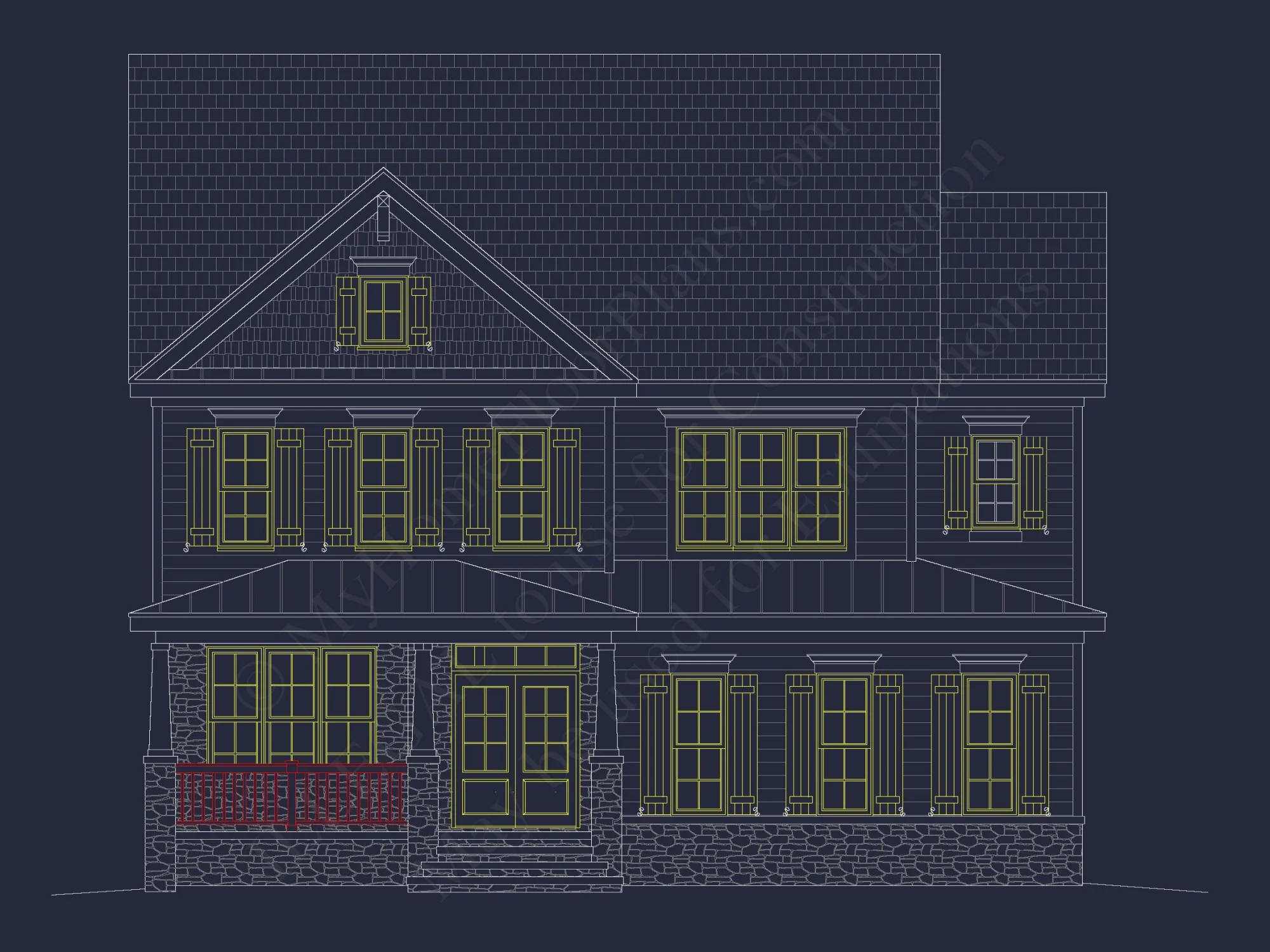 Stunning house Floor Plan with 2.5 Floors & CAD Blueprints