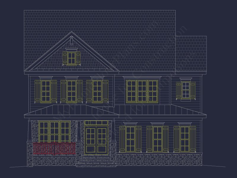 Stunning house Floor Plan with 2.5 Floors & CAD Blueprints