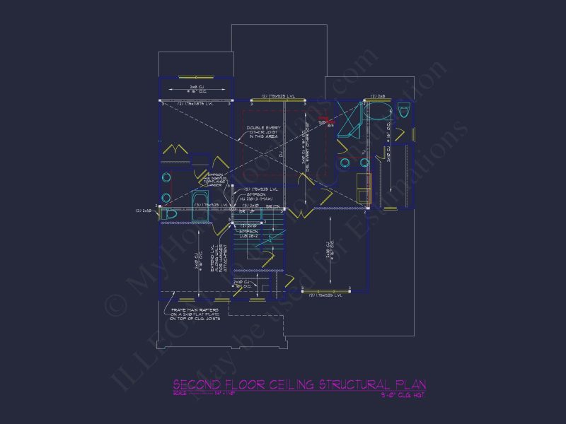 Stunning house Floor Plan with 2.5 Floors & CAD Blueprints