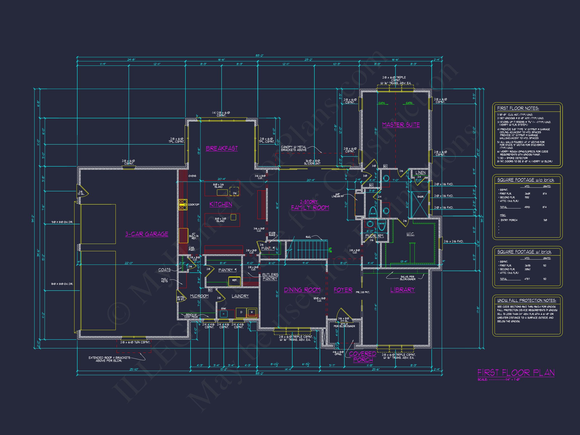 Stunning house Floor Plan with 4 Bedrooms – Modern CAD Designs