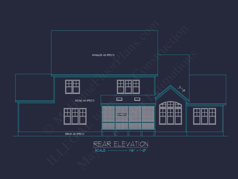 Stunning house Floor Plan with Blueprint & CAD Designs