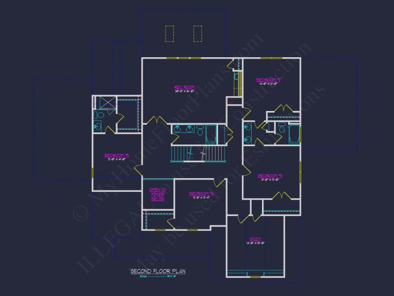 Stunning house Floor Plan with Blueprint & CAD Designs