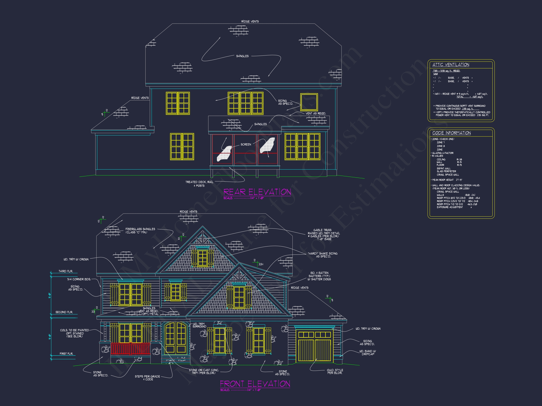 Stunning Home Floor Plan with Blueprint Designs and CAD