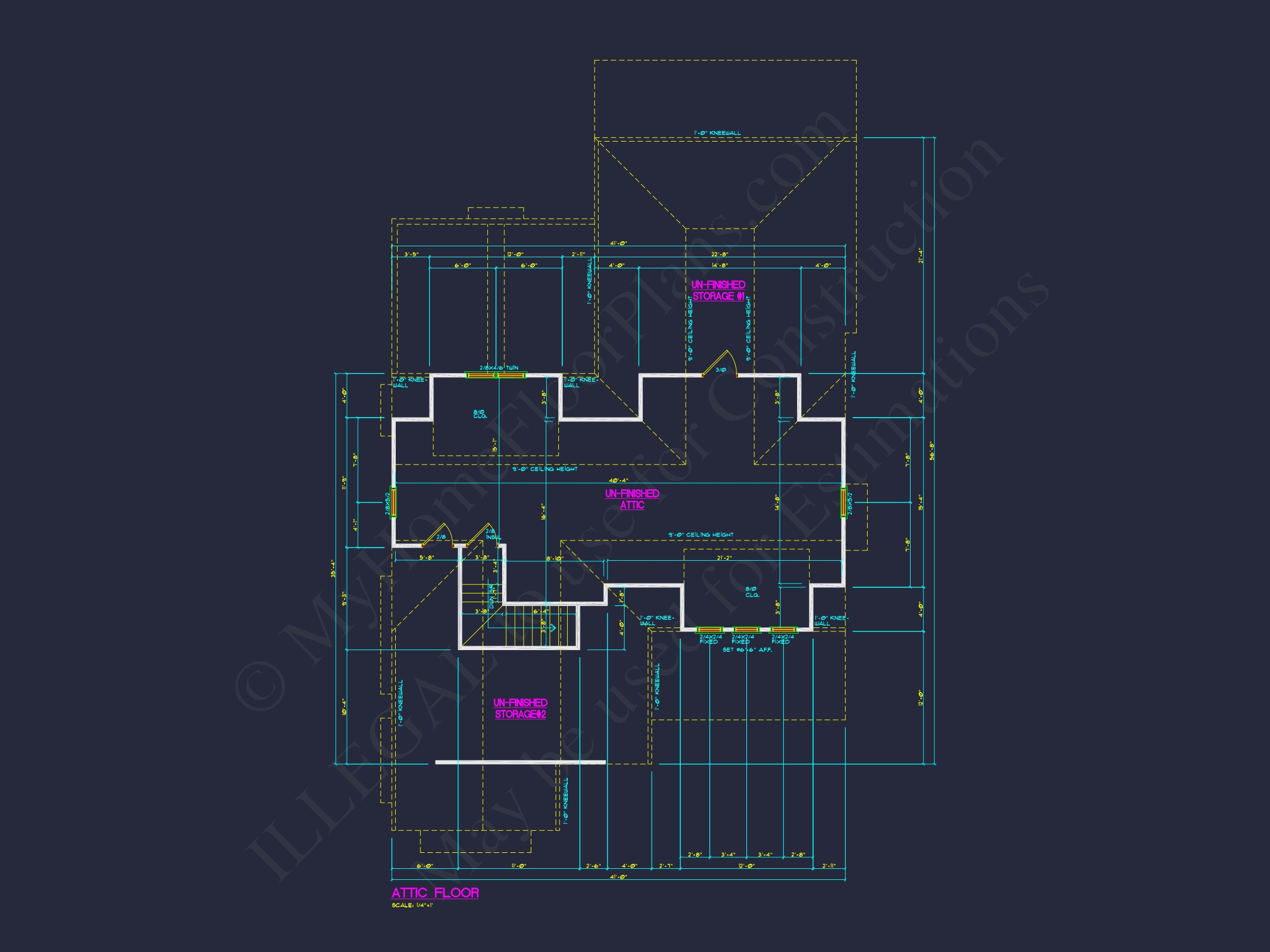 Stunning Home Floor Plan with Blueprint and CAD Designs