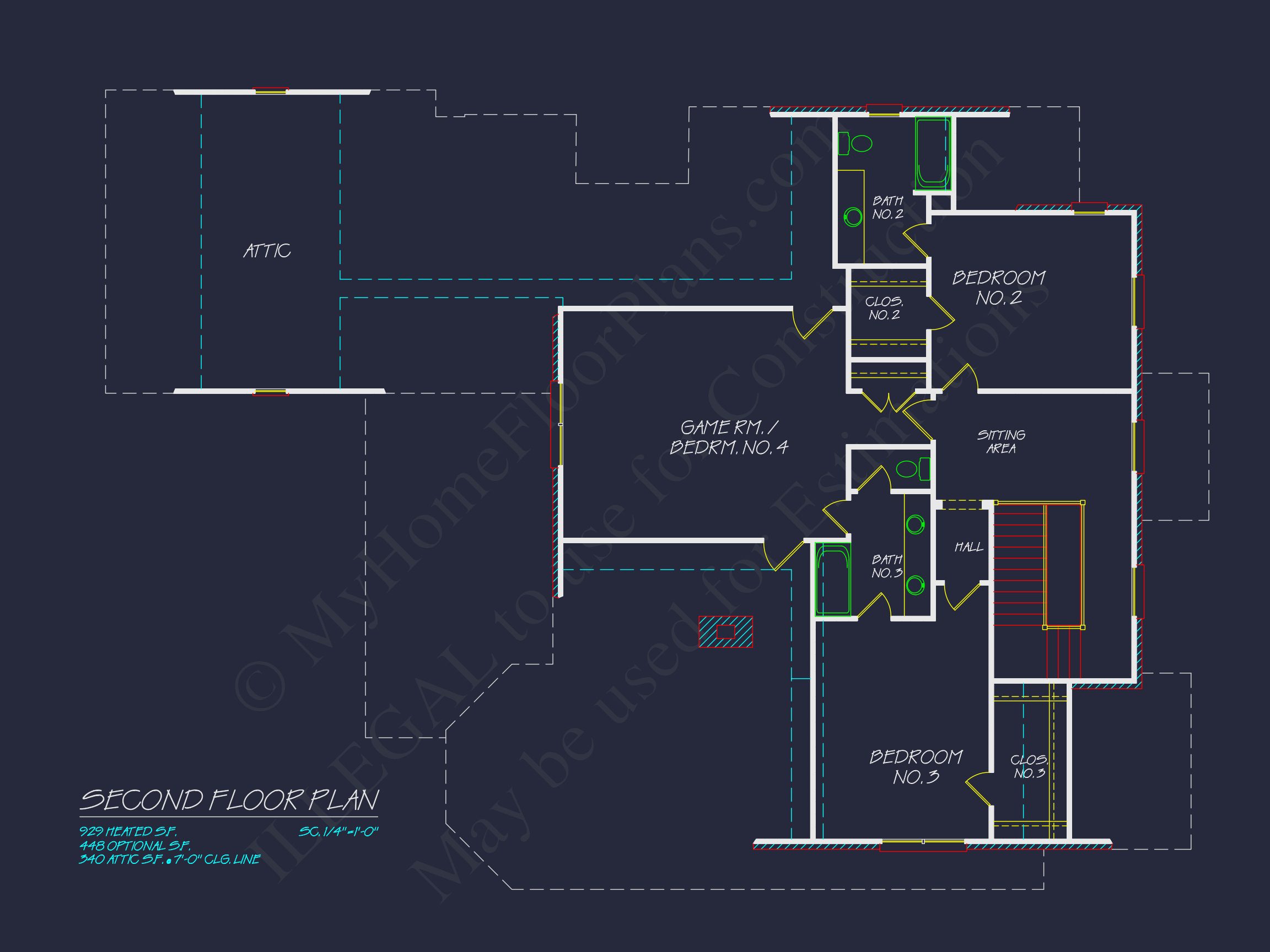 Stunning house Floor Plan with CAD Designs & Blueprint Features