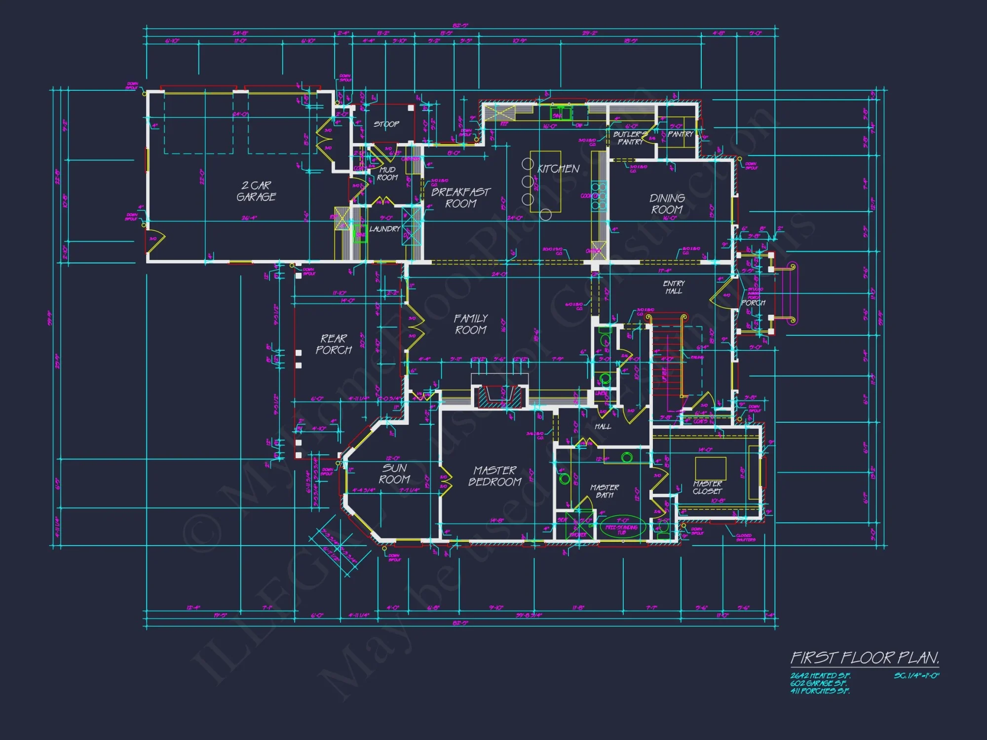 Stunning house Floor Plan with CAD Designs & Blueprint Features