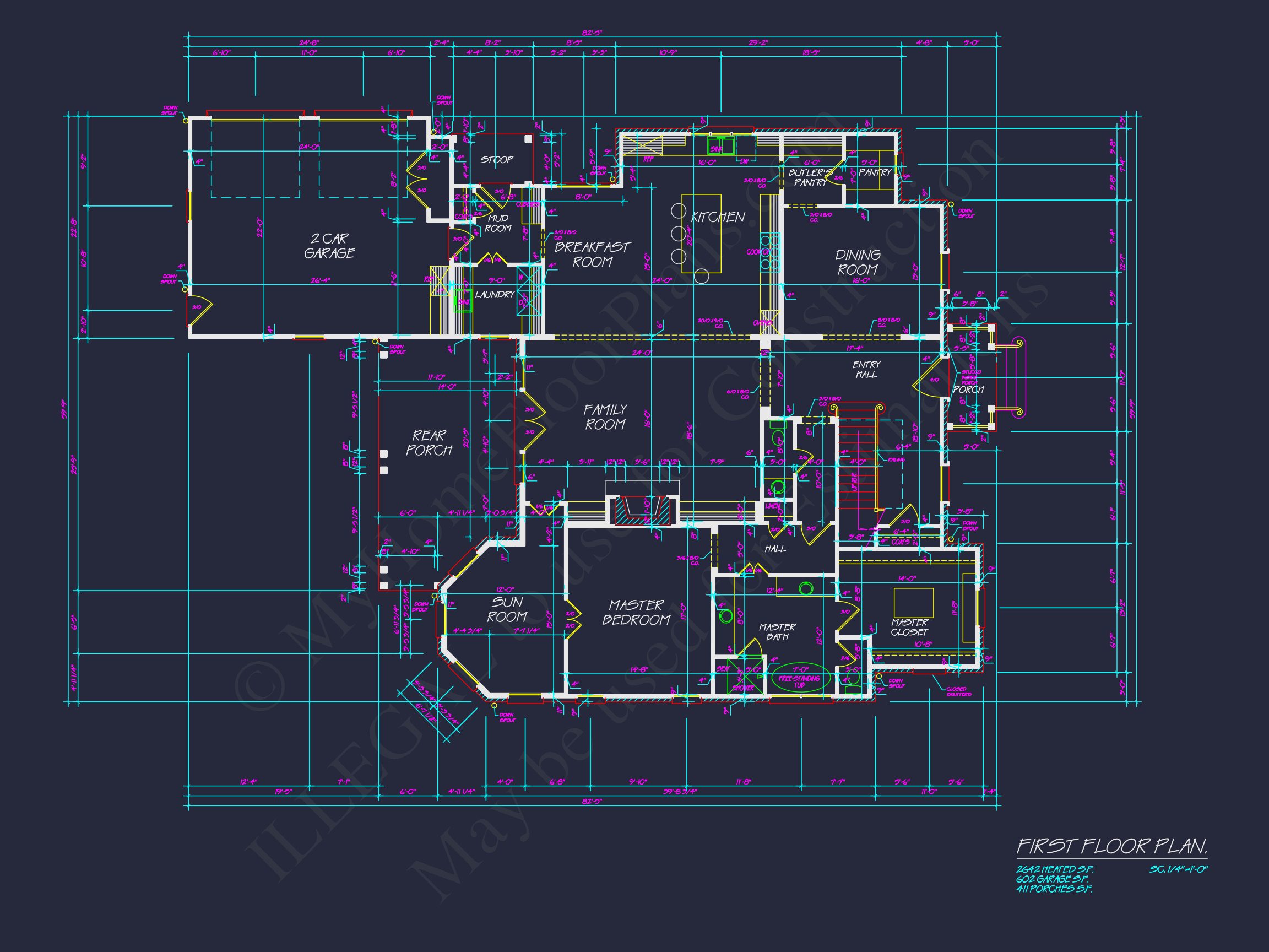 Stunning house Floor Plan with CAD Designs & Blueprint Features