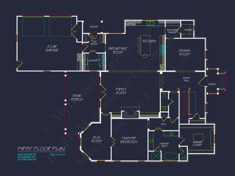 Stunning house Floor Plan with CAD Designs & Blueprint Features