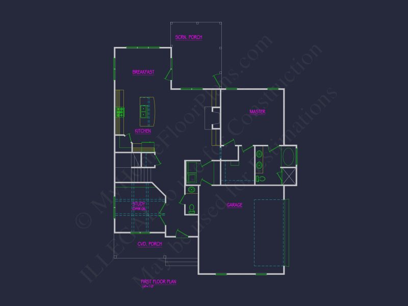 Stunning house Floor Plan with CAD Designs & Blueprints