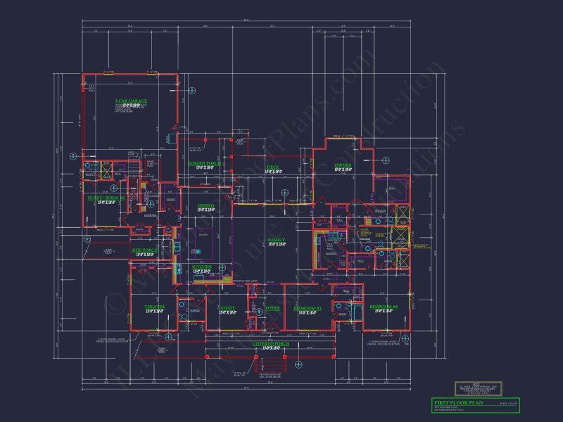 Stunning house Floor Plan with Open Layout, CAD Designs & Blueprint