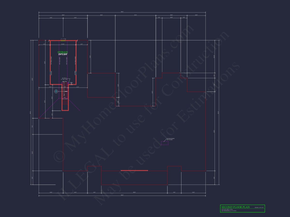 Stunning house Floor Plan with Open Layout, CAD Designs & Blueprint