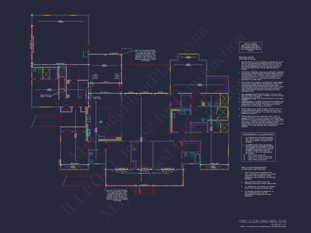 Stunning house Floor Plan with Open Layout, CAD Designs & Blueprint