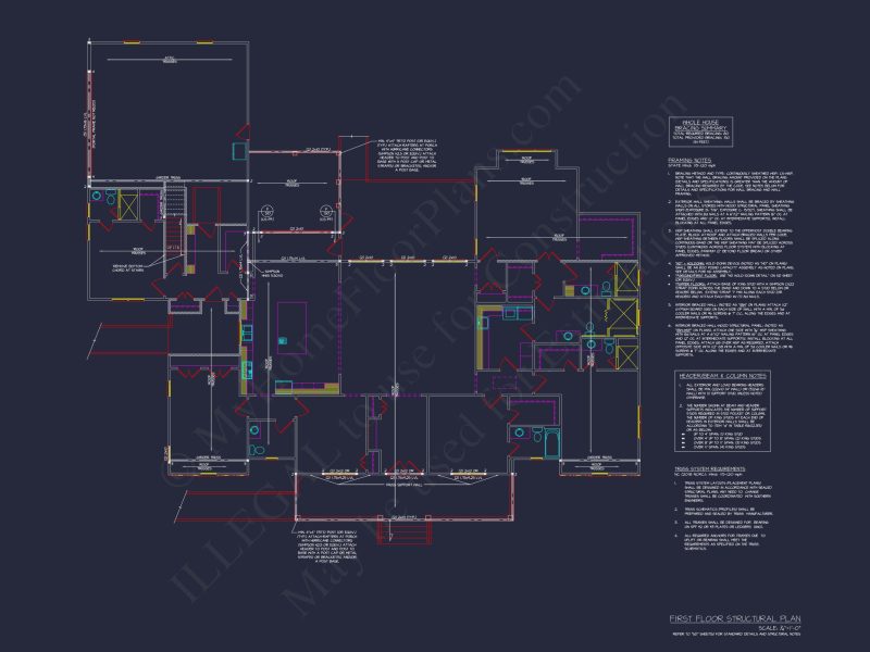 Stunning house Floor Plan with Open Layout, CAD Designs & Blueprint