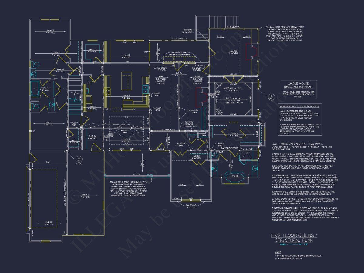 Stunning house Plan Blueprint with Floor Designs and CAD
