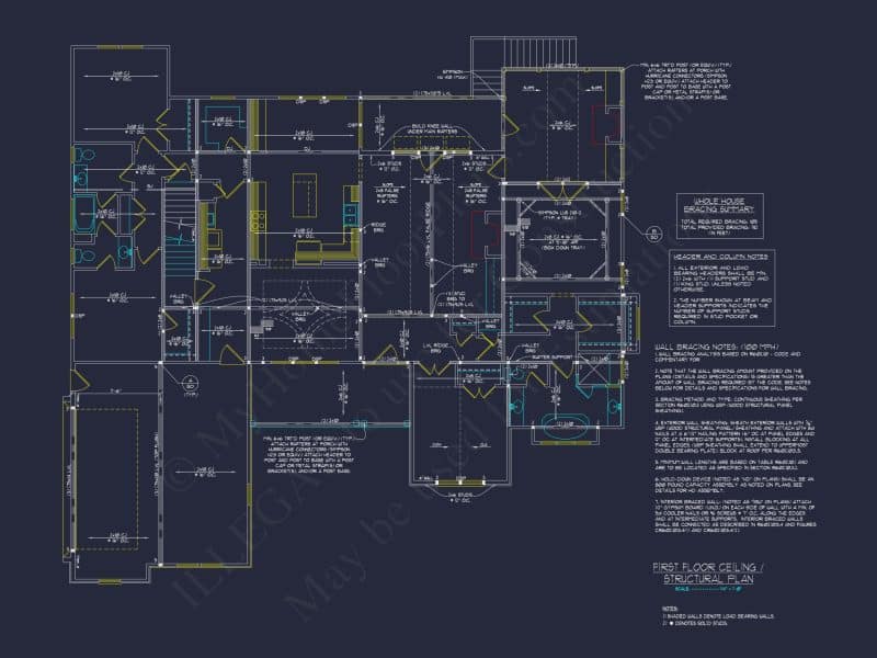 Stunning house Plan Blueprint with Floor Designs and CAD