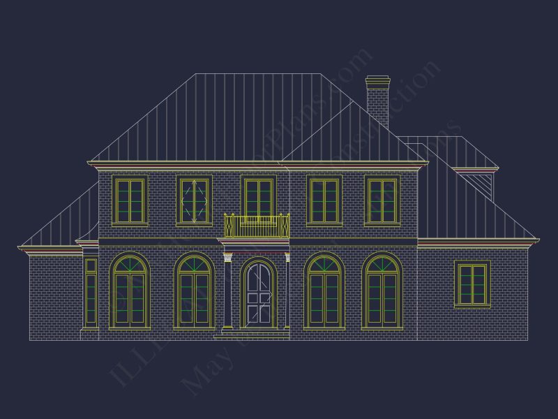 Stunning house Plan Design with Architectural CAD Blueprint