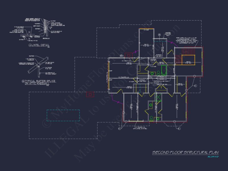 Stunning house Plan Design with Architectural CAD Blueprint