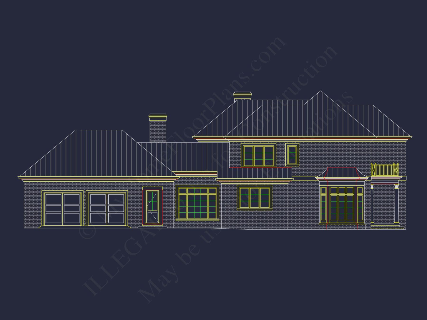 Stunning house Plan Design with Architectural CAD Blueprint