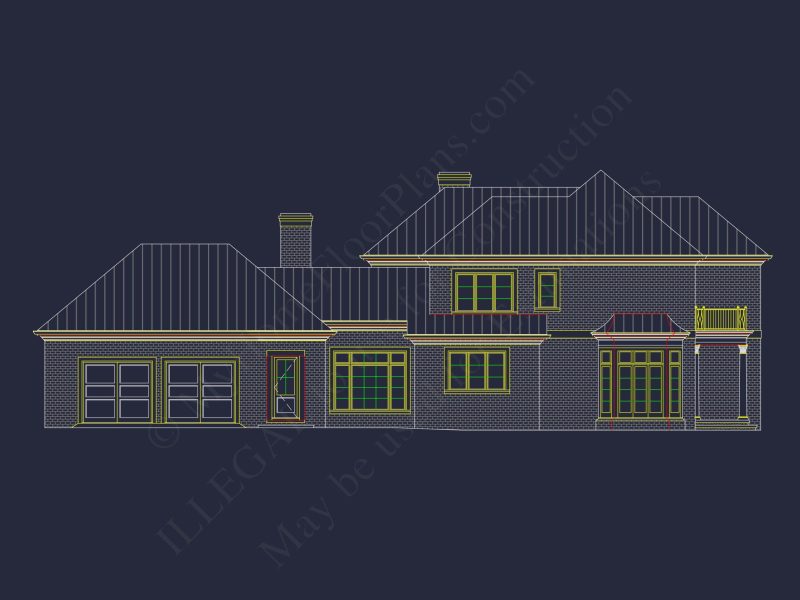 Stunning house Plan Design with Architectural CAD Blueprint