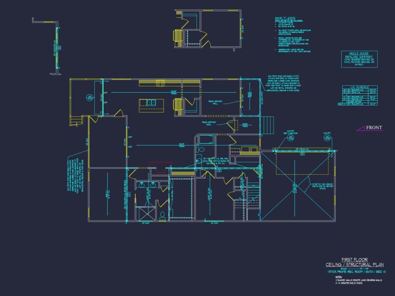 Stunning house Plan with 1.5 Floors, CAD Designs, and Blueprint