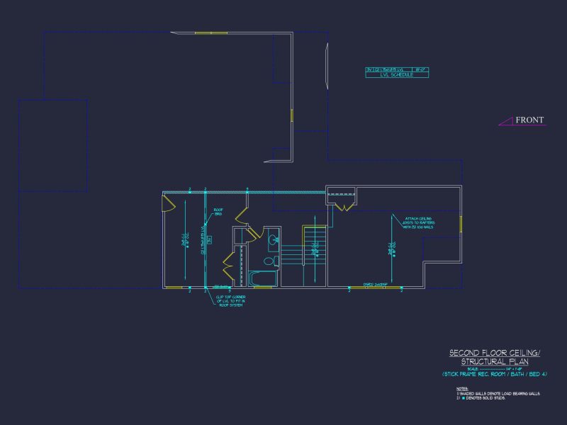 Stunning house Plan with 1.5 Floors, CAD Designs, and Blueprint