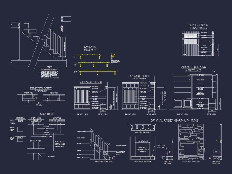 Stunning house Plan with 1.5 Floors, CAD Designs, and Blueprint